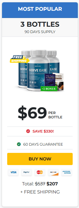 nerve ease 3 bottles price